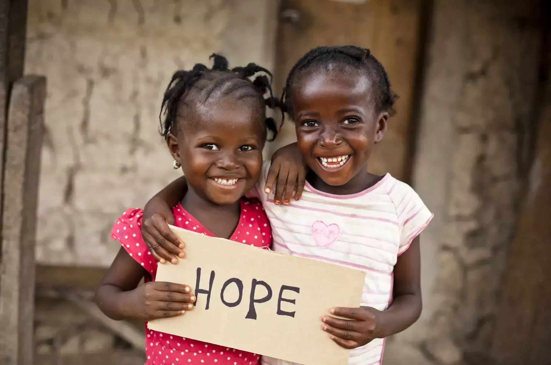 Help Poor People, Give Food & Caring African Child